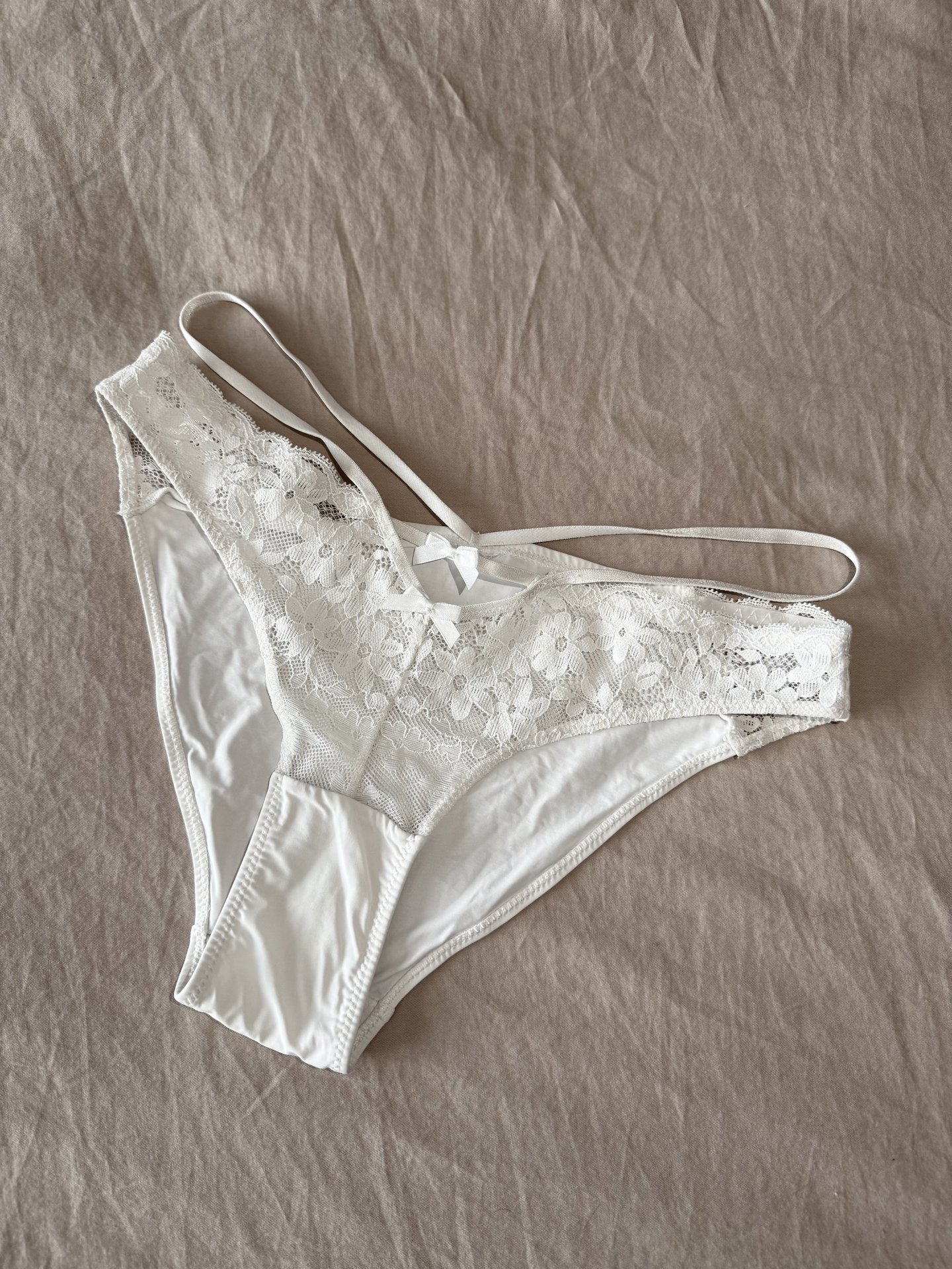 White Strap Panties back