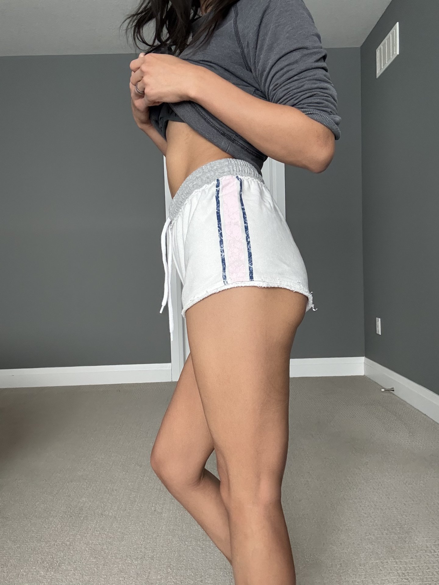White Short Shorts detail